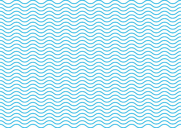 ilustrações, clipart, desenhos animados e ícones de teste padrão ondulado sem emenda azul da linha - wave pattern water seamless