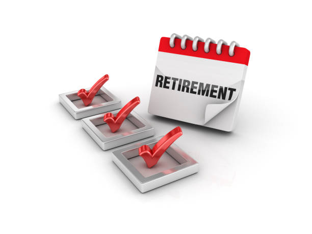 istock 3D Check List with RETIREMENT Calendar - 3D Rendering 1160756612
