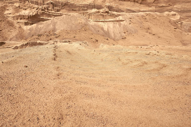 istock Industrial sand quarry. Sand pit. Sand special for construction. Construction industry. 1160760158