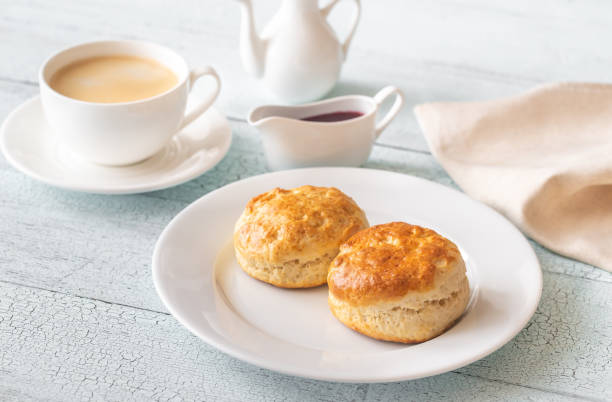 istock Classic scones with cream and berry jam 1160762828
