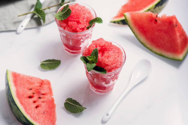 istock Watermelon sorbet or granita, refreshing summer dessert 1160763033