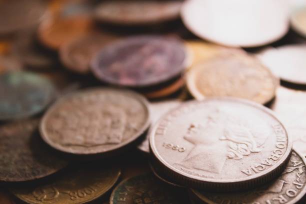 istock Old money coin background. Riches and wealth feeling. 1160765760