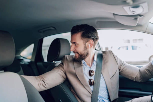 istock Businessman Driving a Car to Work 1160767564