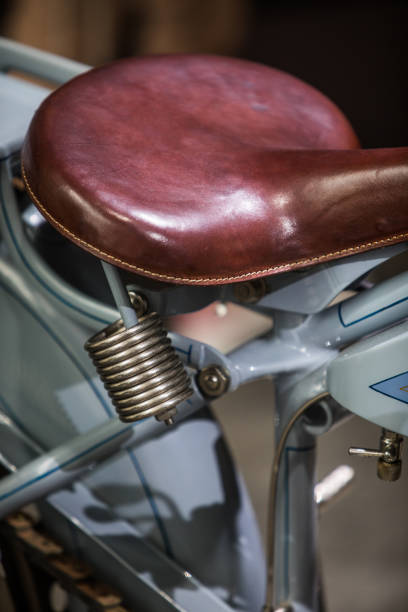 istock Vintage motorcycle leather seat 1160768110
