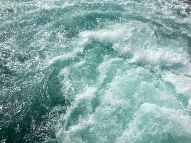 istock Sea surface just behind a ferryboat. 1160770810