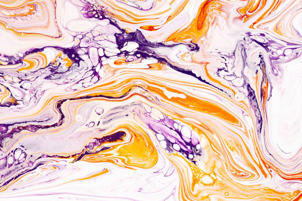 istock Marbled orange and violet background texture. Colorful granite mineral wallpaper. 1160772159