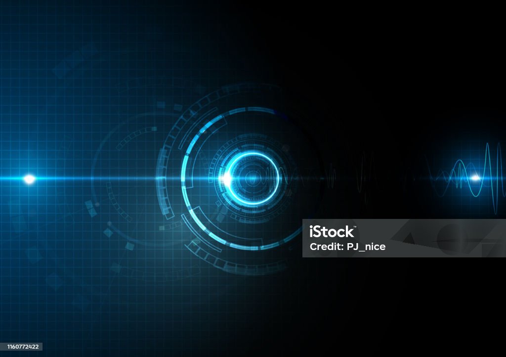 Technology Background Ocean Deep Blue Ocean Data Technology Digital Stock Illustration - Download ...