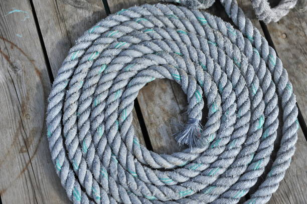 istock Ropes for mooring boats at the pier. 1160773536