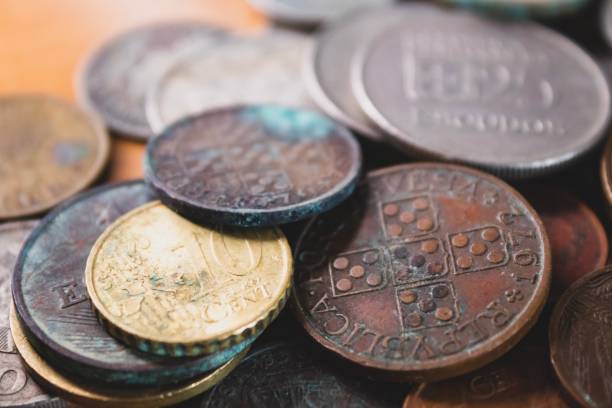 istock Old money coin background. Riches and wealth feeling. 1160773720