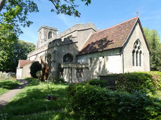 istock Arlesey church in the sun 1160775554