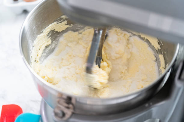 istock Baking homemade round vanilla cake. 1160776146