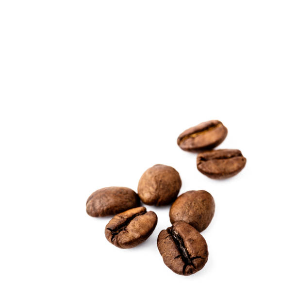 istock Coffee beans isolated on white background. Macro. 1160777128