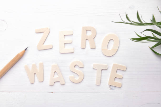 istock text zero waste with green leaves on white background 1160778592