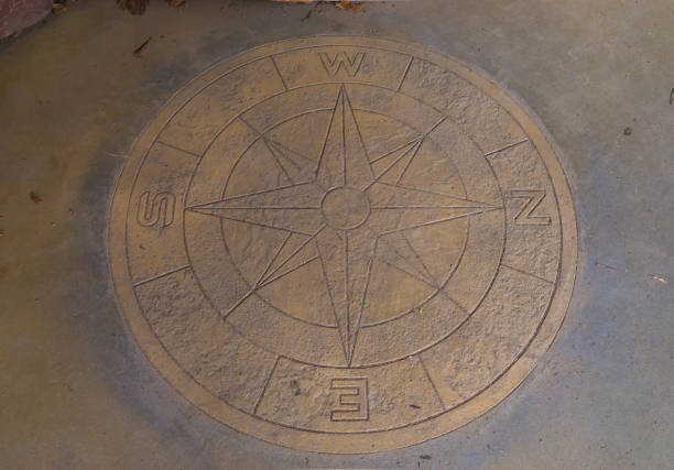 istock wind direction compass on a floor, vintage decorations, sailing background 1160780126