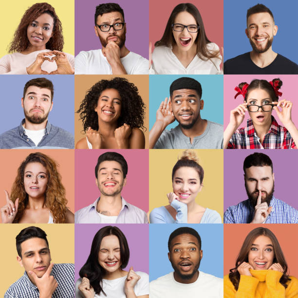 istock Set of millennials emotional portraits. 1160781464