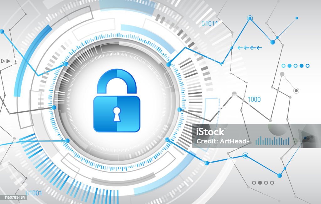 Ilustrasi Perlindungan Privasi Keamanan Dan Data Cyber Ilustrasi Stok