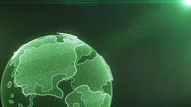 istock Earth Rotate Hi Technology Of Universe Scifi Graphic Illustration. 1160783718