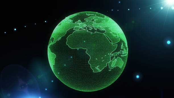 istock Earth Rotate Hi Technology Of Universe Scifi Graphic Illustration. 1160783752