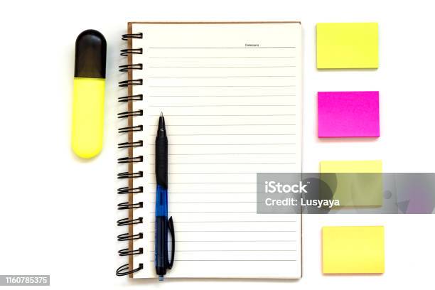 Note Pad Paper Block Note Paper Open Notepad Blank Multicolored Paper Blocks For Notes On A ...
