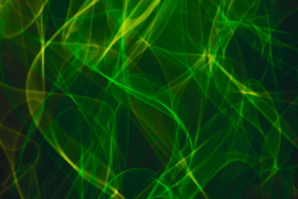 istock Yellow neon and green neon smoke abstract. Neon lines. 1160785502
