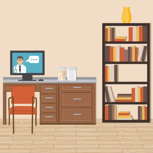 Vector illustration of Modern Doctor's Office