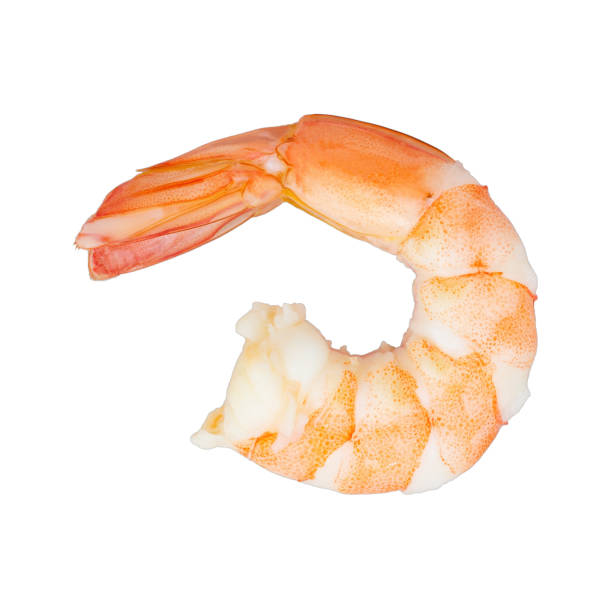 istock Shrimp of boiled prawn seafood isolated white background 1160788967