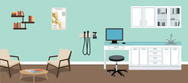 Vector illustration of Modern Doctor's Office