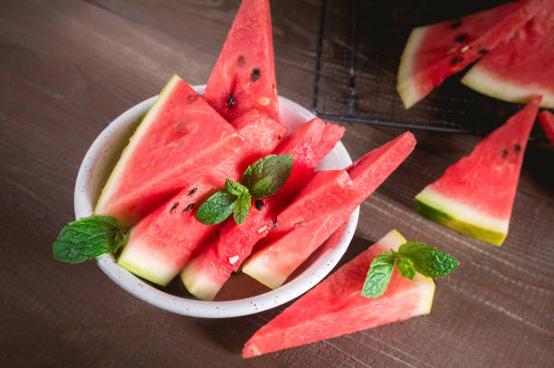 istock Tasty sliced watermelon 1160795704