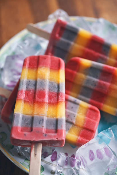 istock Mango, Strawberry, Blueberry Ice Cream on Stick 1160796877