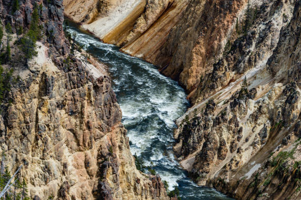 Grand Canyon, Yellowstone National Park The beautiful Grand Canyon of Yellowstone National Park in Wyoming. grand canyon of yellowstone river stock pictures, royalty-free photos & images