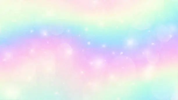 Vector illustration of Galaxy holographic fantasy background in pastel colors. EPS 10