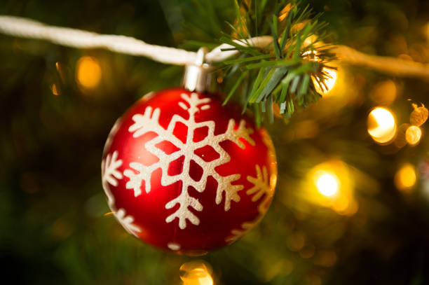 Christmas background with christmass balls