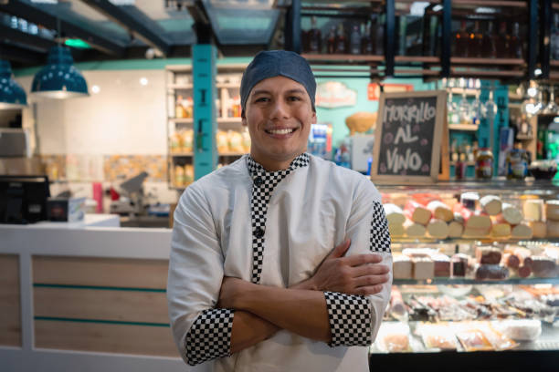 istock Portrait of a happy chef working at a restaurant 1160815712