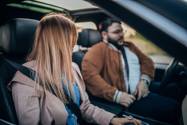 istock Friends sitting in the car 1160818362