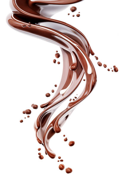 istock hot dark chocolate dynamic splashing, liquid splash, 3d  isolated on white background 1160826691