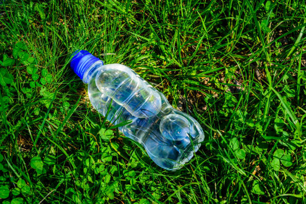 istock Plastic bottle with the clear water in green grass 1160827983
