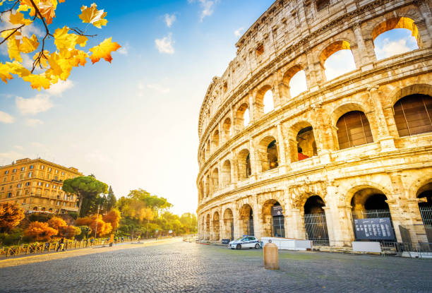 istock Colosseum at sunset in Rome, Italy 1160835228