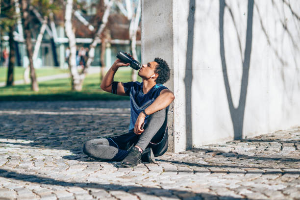 Sportsman resting