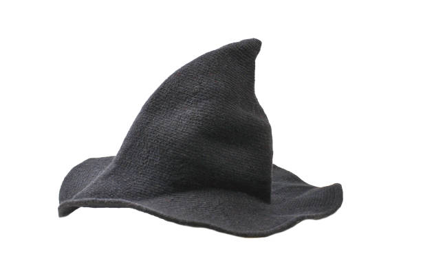 istock Witch wool hat isolated on white background. Halooween cloth. 1160835775