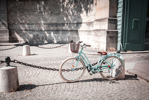 Bike parked in front of Père Lachaise.