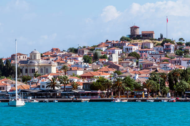 General view from Cunda Island (Alibey) in Ayvalik district, Turkey.