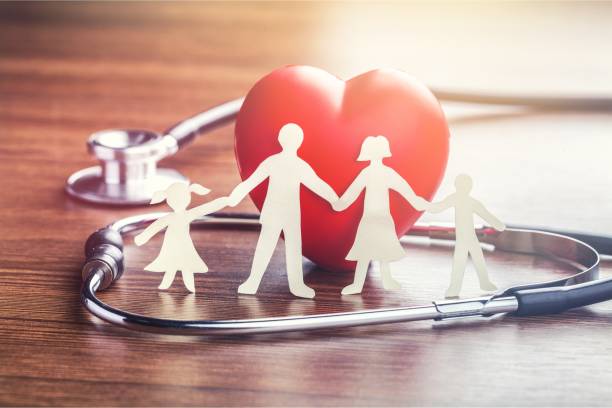 Health. Health insurance aid cardiogram care chain check medical insurance stock pictures, royalty-free photos & images