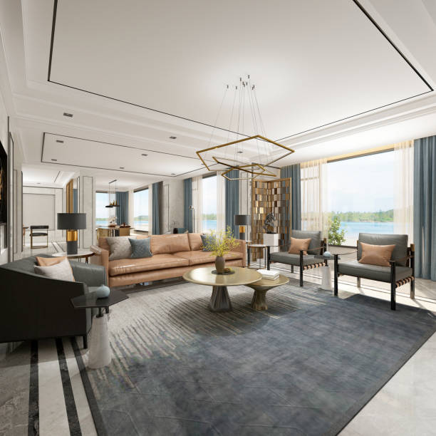 istock 3d render of living room 1160846746