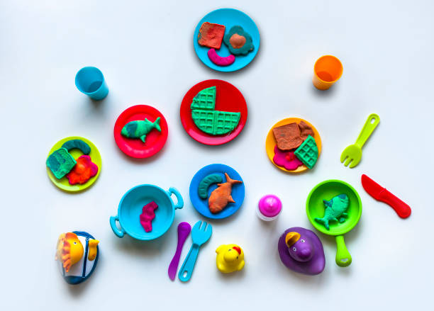 istock Children's play - play-dough creations. 1160846917