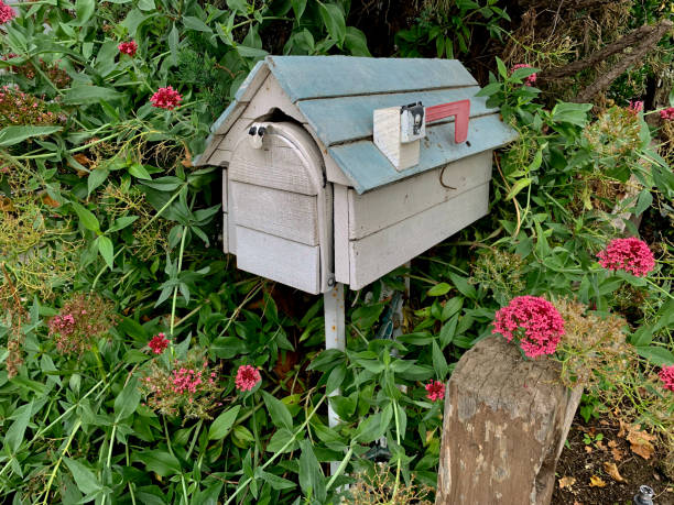 istock Country mailbox with flowers and fence post 1160847766