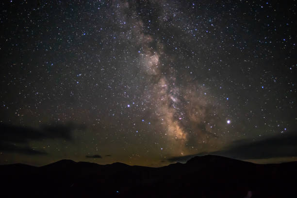 istock Starry sky at night over the mountains in the Carpathians 1160850437