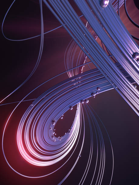 istock Abstract 3d rendering silver jewelry with shiny shapes beads on a dark background 1160862309