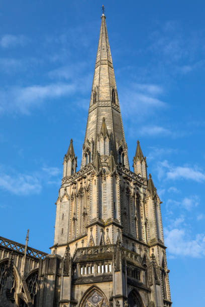 A view of St. Mary Redcliffe church in the city of Bristol in England.