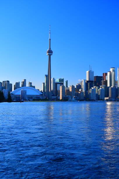 istock Skyline of Toronto, Canada at twilight as seen from the harbor 1160864974