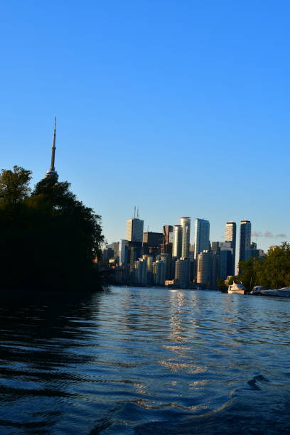 istock Skyline of Toronto, Canada at twilight as seen from the harbor 1160865511